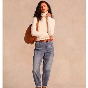 BOOMINGDALE'S Rabbit Hair Oversized Cable Knit Turtleneck Sweater, light pink